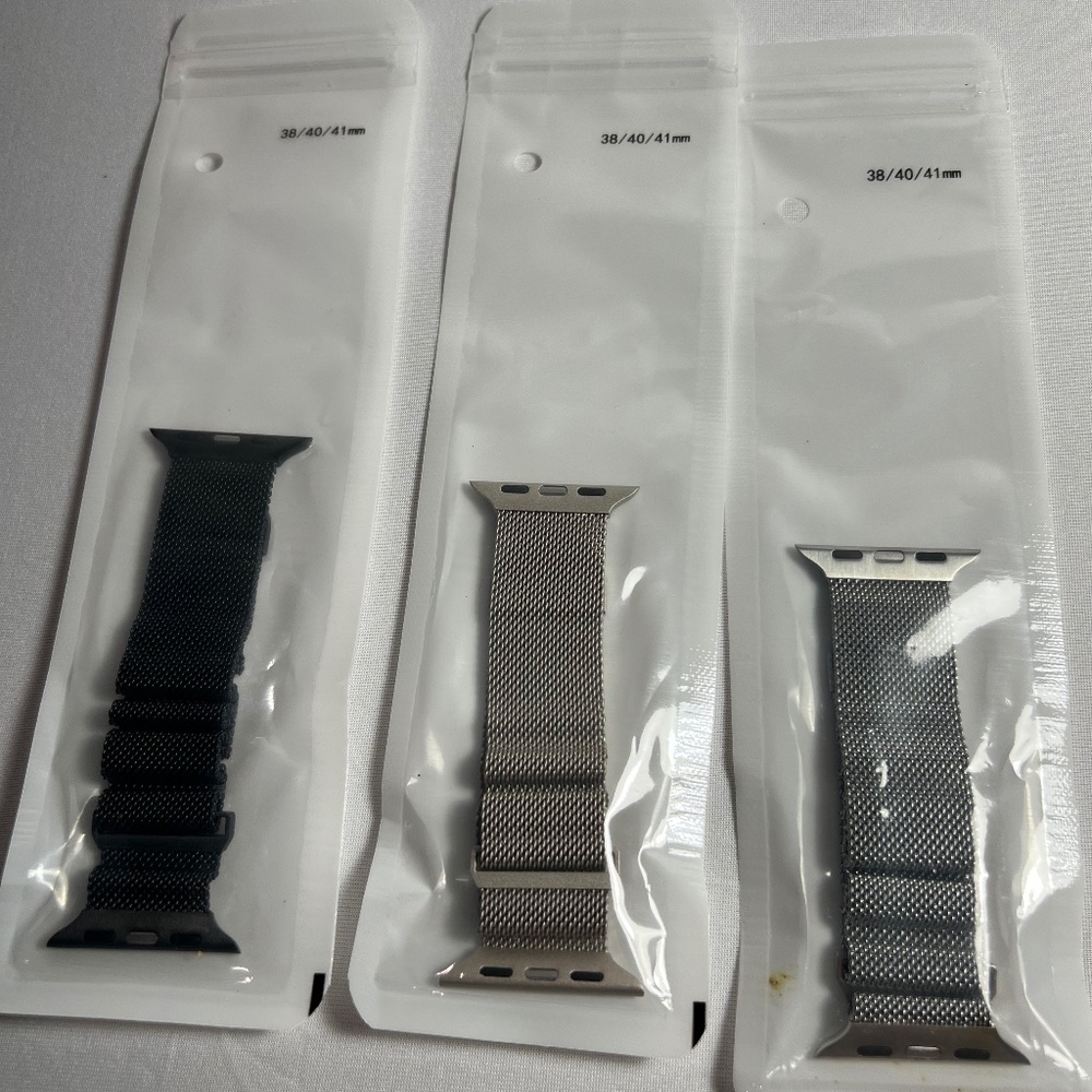 3 Mesh Magnetic Bands For Apple Watch Band 38mm 40mm 41mm 42mm 44mm 45mm 49mm A1